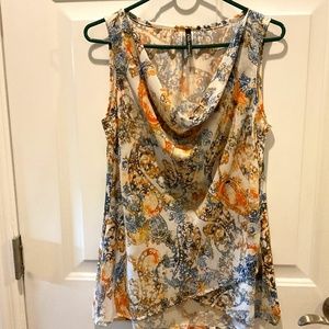 Bleeker & McDougal layered sleeveless cowl neck top Size S